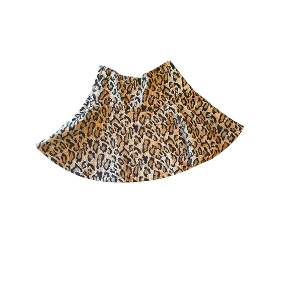 Free People Leopard Print Flared Skirt Size 2 Mob Wife - Picture 6 of 6